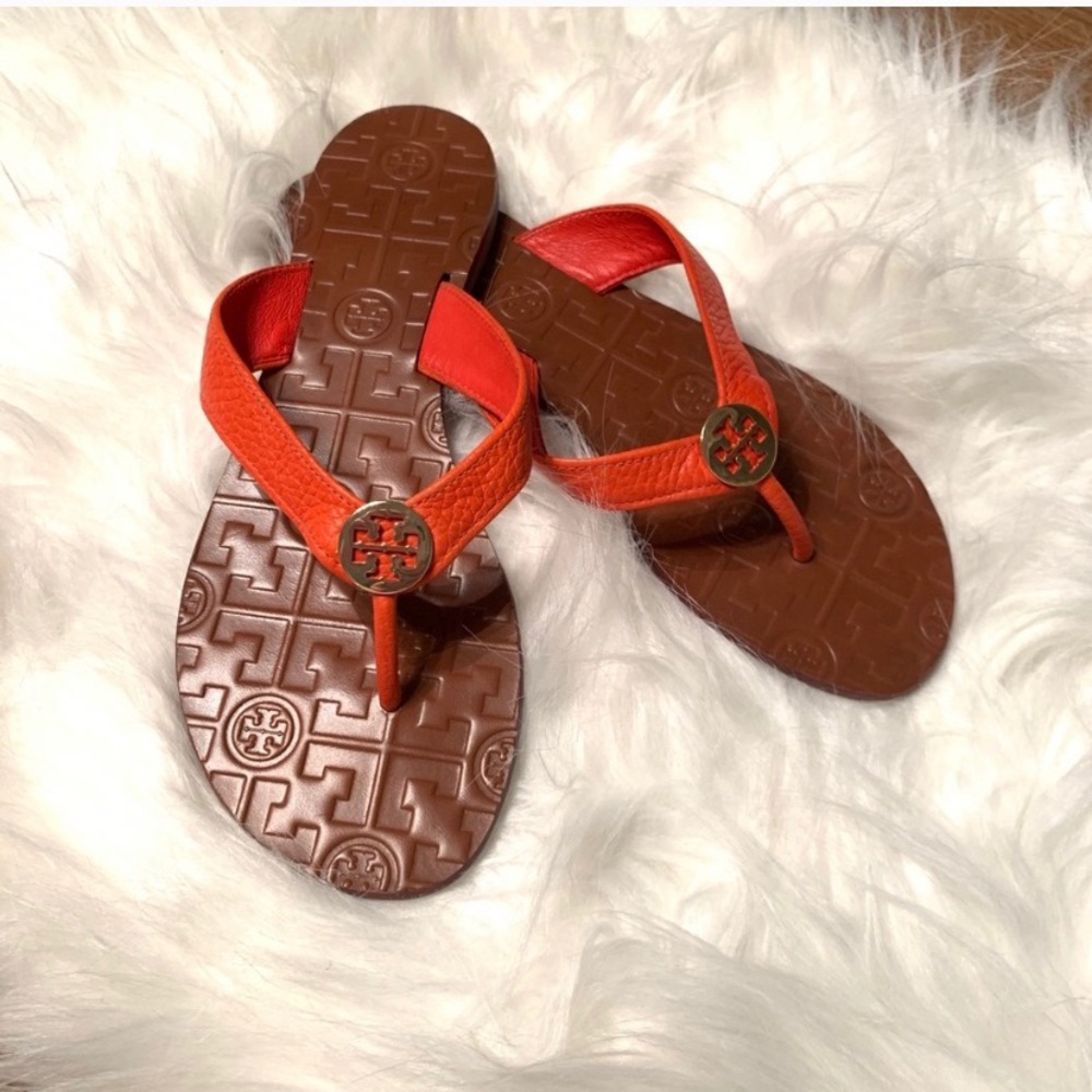 Tory Burch THORA Sandals - Orange Size 7